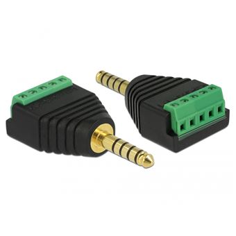 Cabo de interface/adaptador de género DeLOCK 65948 cable gender changer 4.4 mm Bloco terminal Preto, Verde - 1