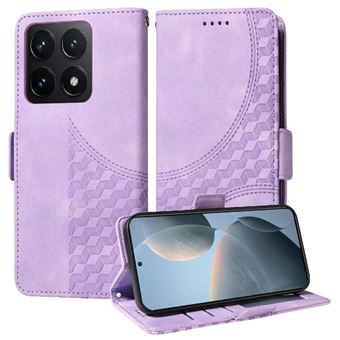 Capa FLOODKING para Xiaomi 14T | Design Acolchoado | Couro PU Premium | Roxo - 1