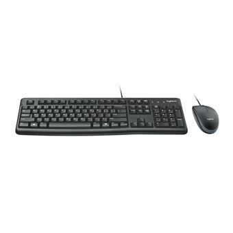 Teclado com Fios + Rato Logitech MK120 | Idioma: Checo | Preto - 1