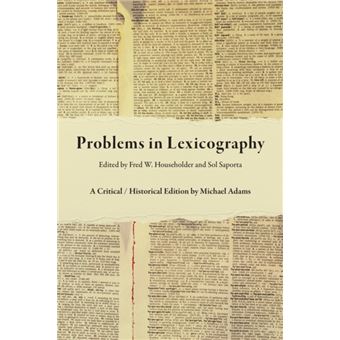Problems In Lexicography - 1