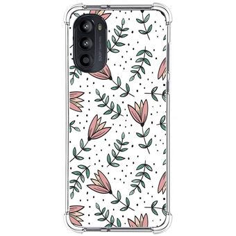 Capa Tumundosmartphone de silicone anti-choque para Motorola Moto G52 4G design Flores 01 Desenhos - 1