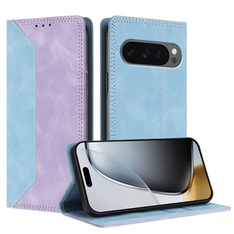 Capa FLOODKING para Google Pixel 10 Pro XL | Couro Premium Bicolor | Porta-Cartões | RFID | Suporte | Roxo - 1