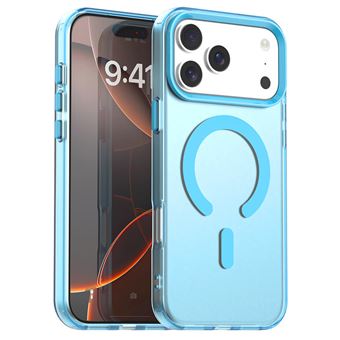 Capa Magnética à Prova de Queda com Toque Suave Fosco QT15 V-REEL para iPhone 14 Pro Max - Azul - 1