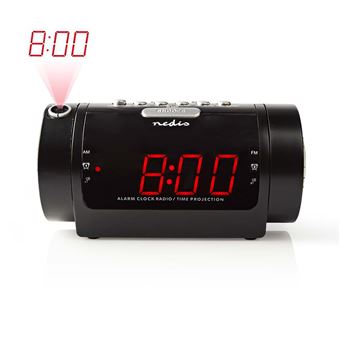 Rádio Relógio Despertador Digital Nedis - Preto - 1