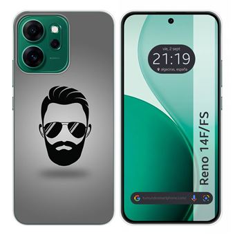 Capa Tumundosmartphone de silicone para Oppo Reno 14 F / 14F 5G | Desenhos de design de barba - 1