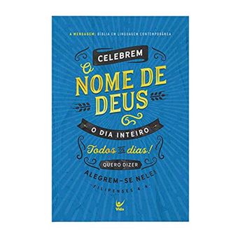 Bíblia A Mensagem Capa Brochura - Filipenses 4.4 - 1