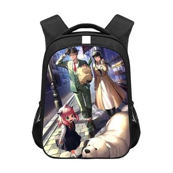 Mochila Escolar Infantil DreamWorks | Spy x Family | 26 x 13 x 36 cm | Preto 1322 - 1
