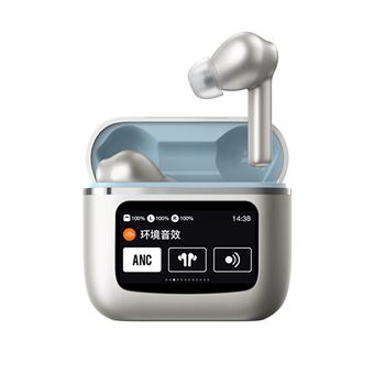 Auriculares Bluetooth Klack® T68 Pro | sem fio | Display LED colorido | cancelamento de ruído ativo ANC | Cinza - 1