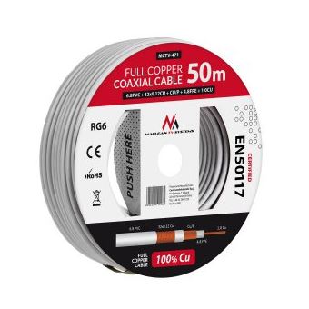 Cabo Coaxial Maclean MCTV-472 | Branco - 1