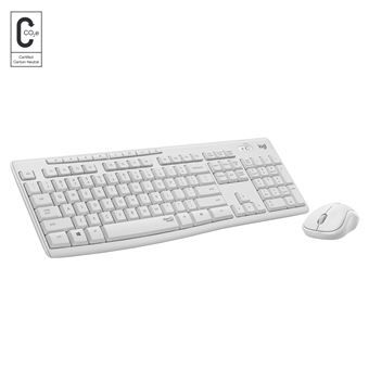Teclado Wireless + Rato Logitech MK295 Silent | Idioma: Suíço | Branco - 1