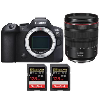 Canon EOS R6 Mark II ( R6II ) + RF 24-105mm f/4 L IS USM + 2 SanDisk 128GB Extreme PRO UHS-II SDXC 300 MB/s + PDF 20 Técnicas para Melhorar as suas Fotografias - 1