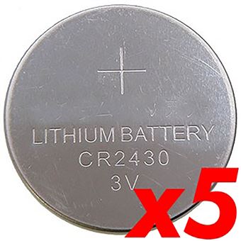 Bateria de Lítio BeMatik CR2430 3V 5 Unidades - 1