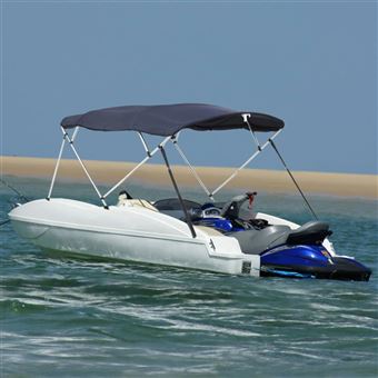 Toldo de 4 arcos vidaXL Bimini com Paredes laterais | 243x(185-198)x137cm - 1