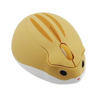 Rato Sem Fio Óptico Orysin | Portátil | Estilo Hamster | Conexão USB | 2.4 GHz | 1200 DPI | Amarelo - 1