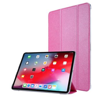 Capa Magunivers para Apple iPad Pro 12.9 inch (2020)| PU | TPU | aleta de seda com suporte dobrável em três partes - Rosa - 1