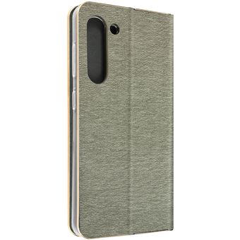 Capa Avizar para Samsung Galaxy S23 Porta cartões Suporte para vídeo Prateado e dourada - 1