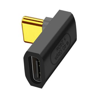 Adaptador USB C Macho para Fêmea Avizar | Angular 90º | 240W | 40Gbps | Vídeo 8K - 1