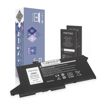 Bateria Mitsu para Dell Latitude 5420, 5520, Precision 3560 - 11.1V (WY9DX) - 1