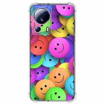 Capa Tumundosmartphone de silicone anti-choque para Xiaomi 13 Lite 5G desenhos de sorriso de design - 1