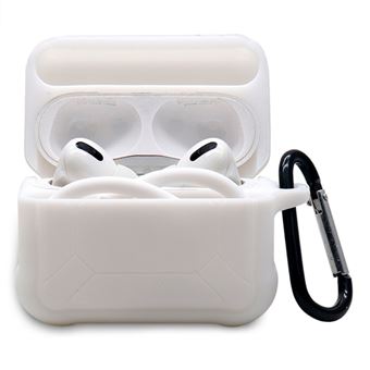 Capa silicone mosquetão anti-perda, branco Magunivers para AirPods Pro - 1