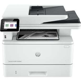 Impressora Multifunções Laser P&B HP LaserJet Pro Multifunções 4102fdwe, Preto e branco, Impressora para Pequenas e médias empresas, Impressão, cópia, digit., fax, Impressão frente e verso Digitalização frente e verso Digitalizar para e-mail Porta de unid - 1