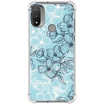 Capa Tumundosmartphone de silicone anti-choque para Motorola Moto E20 design Flores 03 Desenhos - 1