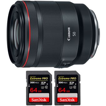 Canon RF 50mm f/1.2L USM + 2 SanDisk 64GB Extreme PRO UHS-II 300 MB/s + PDF 15 Técnicas para Melhorar as suas Fotografias - 1