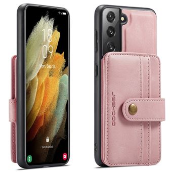 Capa magunivers e TPU + PU JEEHOOD Função de bloqueio RFID, magnético, anti-riscos com suporte para cartão rosa para Samsung Galaxy S22 5G - 1