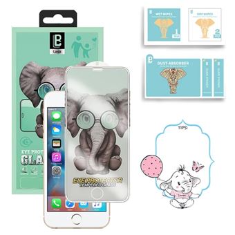 Pelicula Headcase® Frontal em Vidro Temperado Anti Luz Azul Proteção para os Olhos para Apple iPhone 7 Plus - Branco - 1