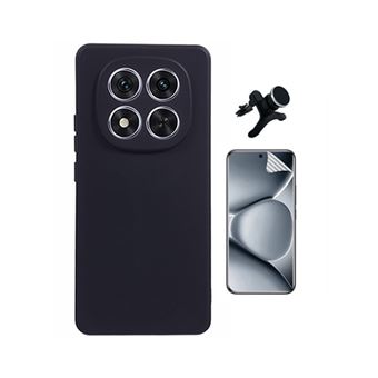 Kit Película Protectora de Hydrogel Frente + Capa Proteção Silicone + Suporte Reforçado de Carro GIFT4ME para Xiaomi Redmi Note 15 Pro 5G | Preto - 1