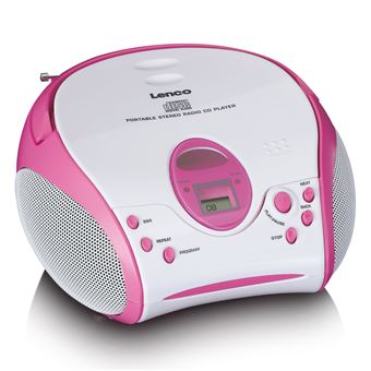 Rádio Lenco SCD-24PK kids | Rosa, Branco - 1
