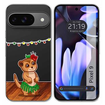 Capa de Silicone TUMUNDOSMARTPHONE para Google Pixel 9 5G | transparente desenhos Meerkat - 1