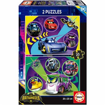 Puzzle Educa 20106 Dc Batwheels | 2X20 Peças - 1