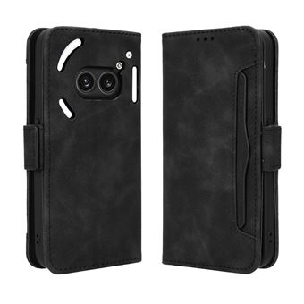 Capa FOXDOCK Protetora para Nothing Phone 2A | Suporte e Flip de couro PU | À Prova de Choque | Preto - 1