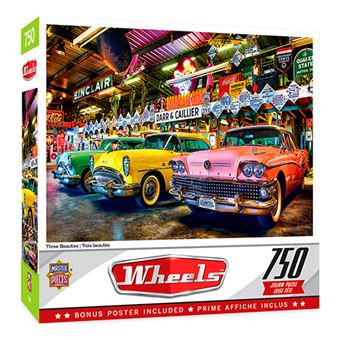 Puzzle MASTER PIECES Wheels Three Beauties | 750 Peças - 1