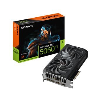 Placa de Vídeo GIGABYTE GeForce RTX 5060 Ti WINDFORCE 8G | Preto - 1