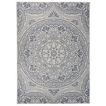 Tapete de Tecido Plano vidaXL para Exterior | 200x280 cm | padrão Azul - 1