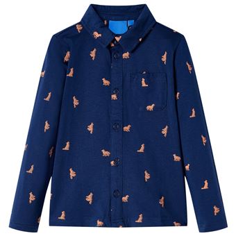 Camisa de criança | vidaXL | azul-marinho 104 | 3 a 4 anos - 1