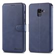 Capa Magunivers PU com suporte azul para Samsung Galaxy A8 Plus (2018)