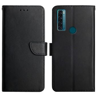 Capa de couro genuíno napa textura anti-riscos com apoio, preto Magunivers para TCL 20 R 5G/20AX/Bremen 5G - 1