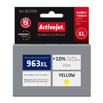 Tinteiro Activejet Tusz  AH-963YRX (zamiennik HP 963XL 3JA29AE Premium 1760 stron zólty) - 1