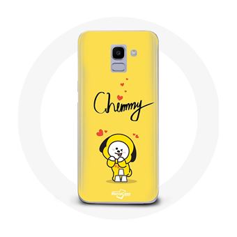 Capa Maniacase para Samsung Galaxy A8 2018 Bts Bangtan Rapazs Bt21 Chimmy Jimin Fundo Amarelo - 1