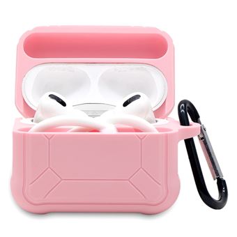 Capa silicone mosquetão anti-perda, rosa Magunivers para AirPods Pro - 1