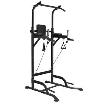 Estação de Musculação Ajustável Multifunções Bigzzia, Power Tower home gym, Carga máxima 150 kg - 1