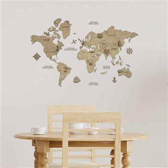 Mapa-Mundo 2D CreatifWood | Madeira | 60x40 cm - 1
