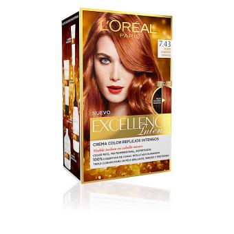 Coloração L'Oreal Excellence 7,43 Louro Acobreado Dourado - 1