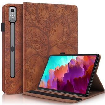 Capa GANGXUN para Lenovo Tab P12 12.7 inch 2023 | Suporte para Caneta Stylus | Proteção em TPU | Castanho - 1