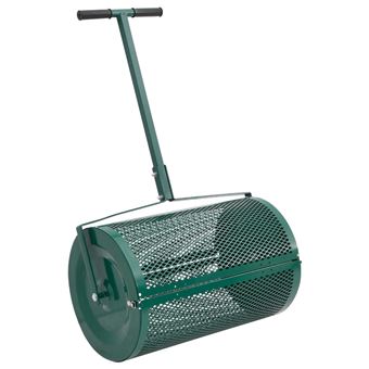 Distribuidor de adubo vidaXL | Ø40x60 cm | Aço verde - 1