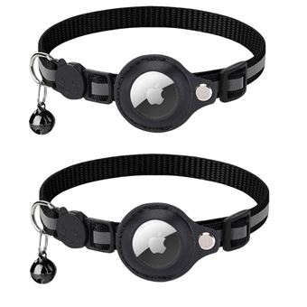 Coleira de gato CO-Phénix compatível com Apple Airtag | 2 unidades| Preto - 1