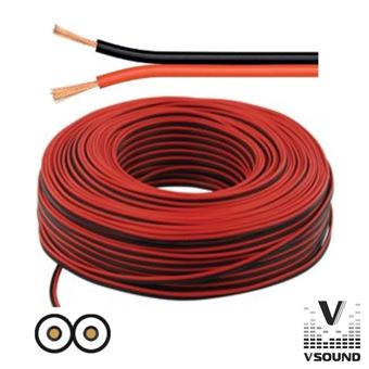 Cabo Coluna Vsound 2X0.75Mm Preto/Vermelho Paralelo - 1